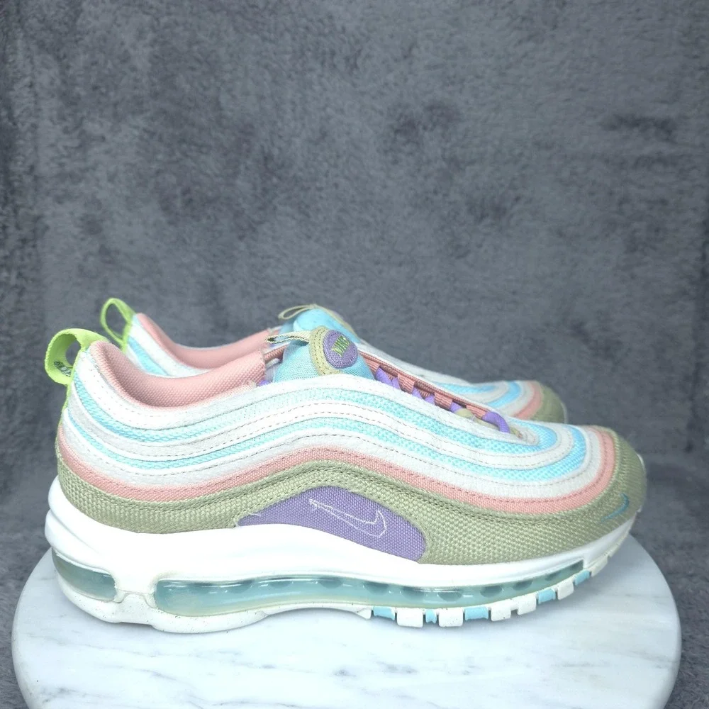 Nike Air Max 97 Kids 6.5Y Multicolor Sun Club Sneakers DQ4126-400